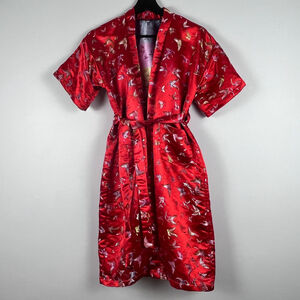 Sheng Tangkuyi women robe kimono butterfly print red size XS